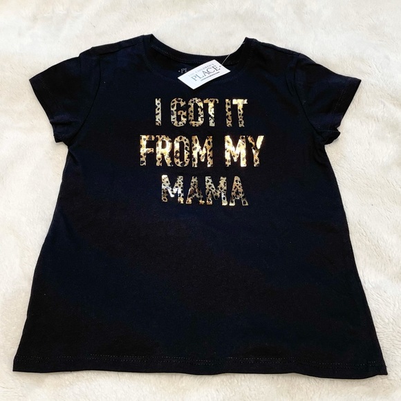🆕Girl’s Metallic I GOT IT FROM MY MAMA Graphic Shirt - Picture 7 of 8